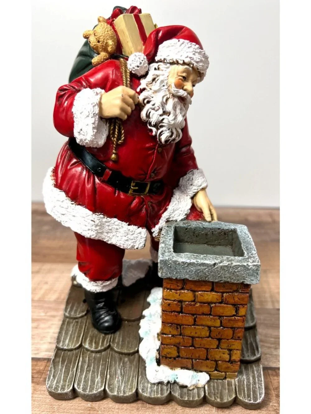 Christmas Santa Claus Chimney Figurine Collectible Decor